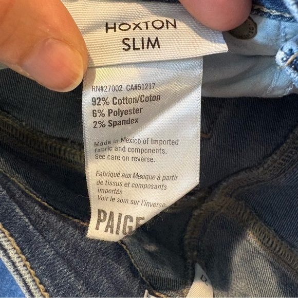 PAIGE Hoxton Slim Skinny Classic Fringe Denim Jeans Wmn’s Sz 27 - Picture 8 of 11